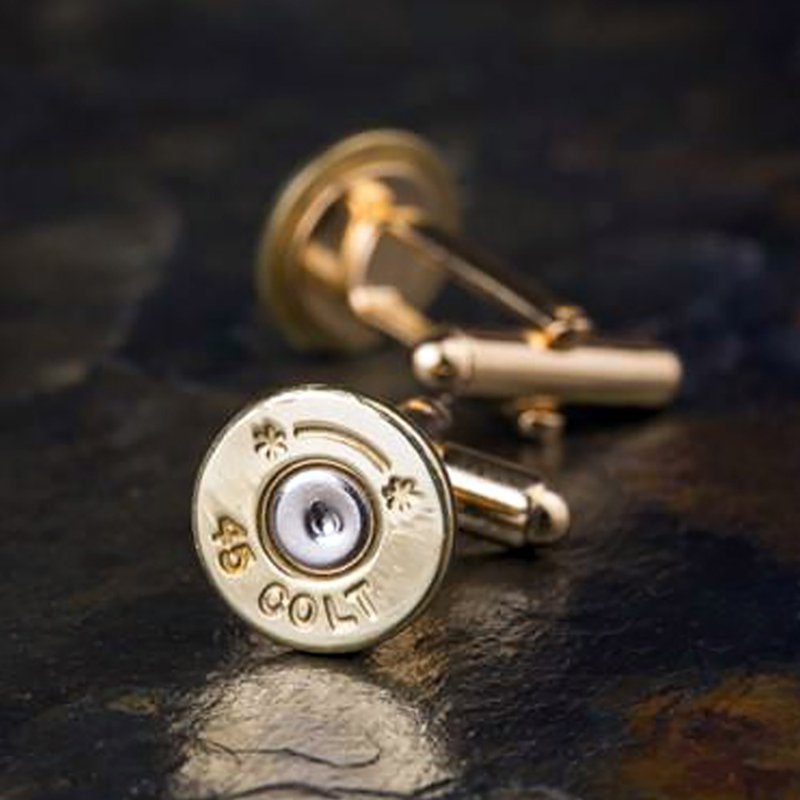Bullet Designs 45口径 手枪子弹袖扣 / 金属造型衬衫西装袖扣 - 袖扣 - 其他金属 