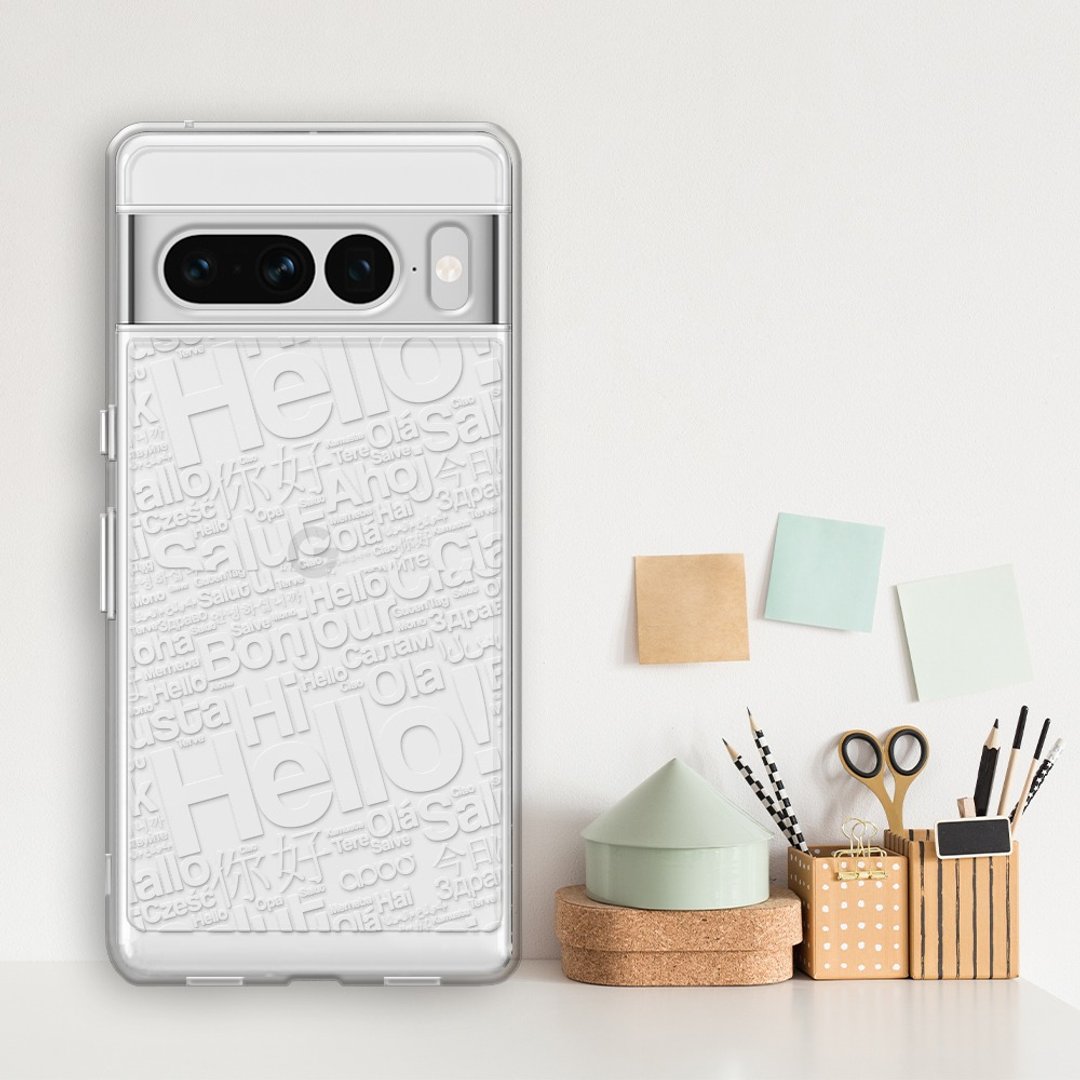 Google Pixel 9/8/7系列 浮雕感防震双料手机壳-你好 - 手机壳/手机套 - 其他材质 多色