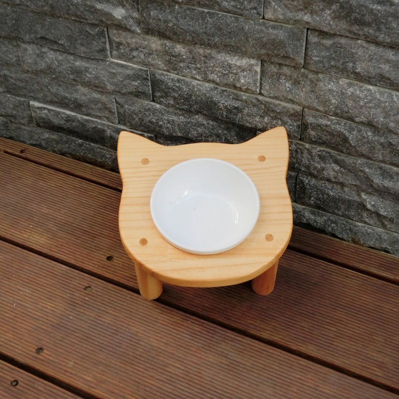 【猫老大】QQ猫餐桌 - 碗/碗架 - 木头 