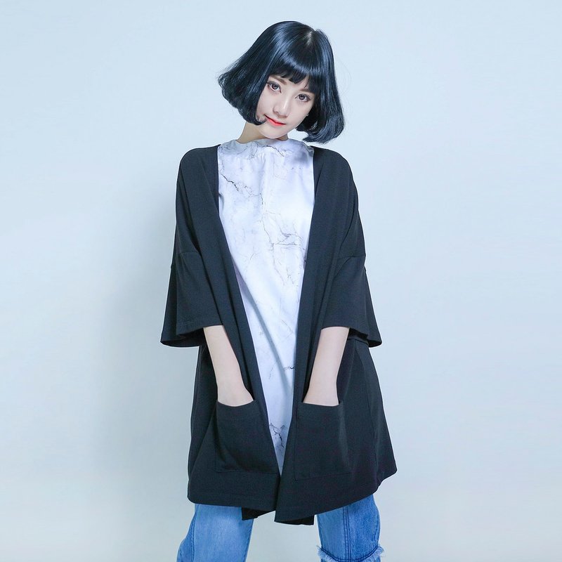 SU:MI said Plato 柏拉图宽松针织罩衫_6AF200_黑 - 背带裤/连体裤 - 棉．麻 黑色