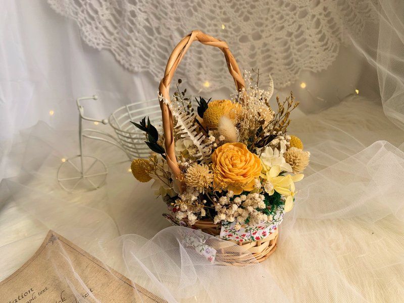 法式干燥花篮 毕业礼物 定制花篮 干燥桌花 - 干燥花/捧花 - 植物．花 