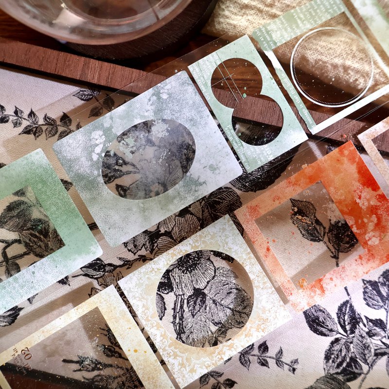 边框集  复古打底边框 PET 和纸胶带 - 纸胶带 - 其他材质 紫色