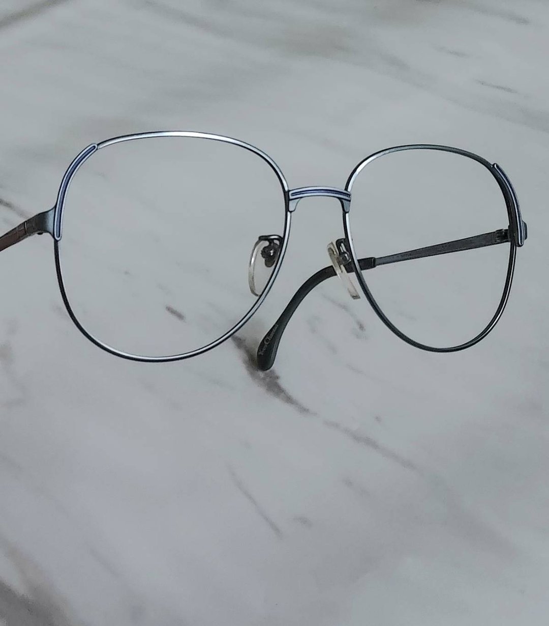 古董眼镜 西德Zeiss蔡司圆弧雾蓝色镜面金属镜框 - 眼镜/眼镜框 - 其他金属 蓝色
