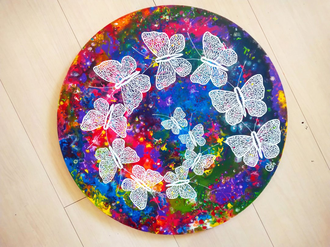 蝴蝶绘画－像蝴蝶一样生活 4 - 订制画像 - 棉 多色