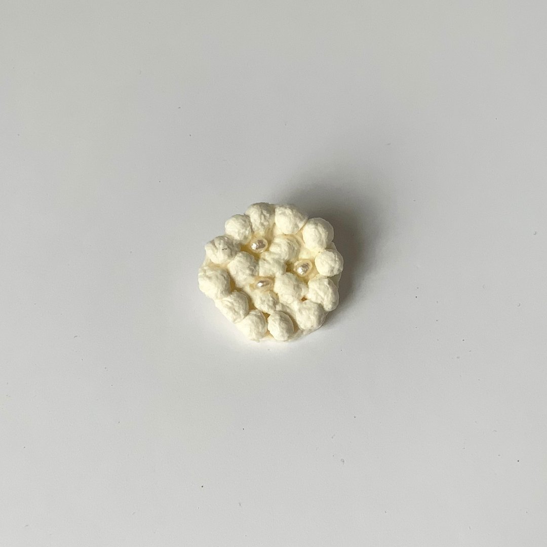 胸针 Paper Flower 白色款 - 胸针 - 纸 白色