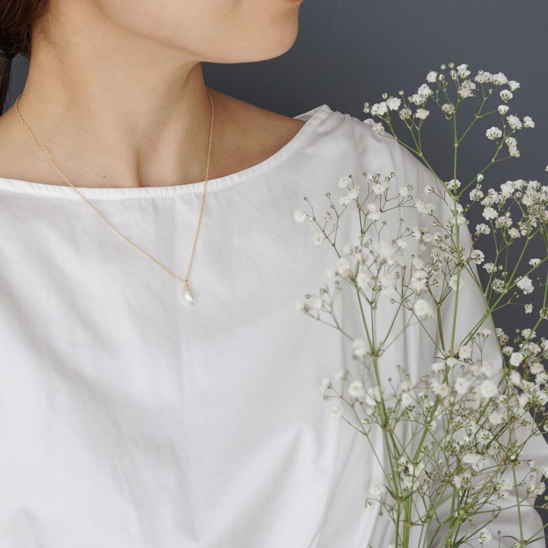 14kgf Pearl Necklace - 项链 - 其他金属 