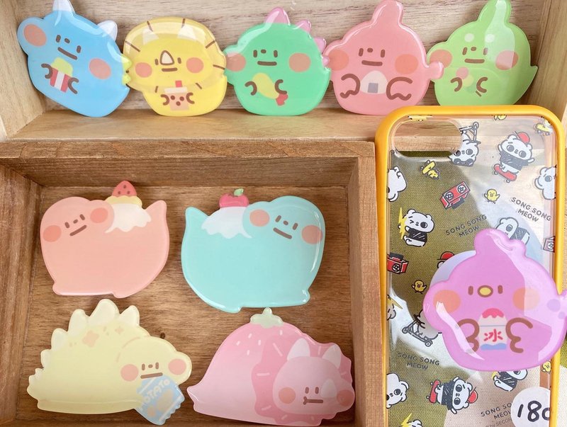 狗狗夹星/ 磁吸手机支架 / 吃货恐龙10款 - 手机配件 - 塑料 