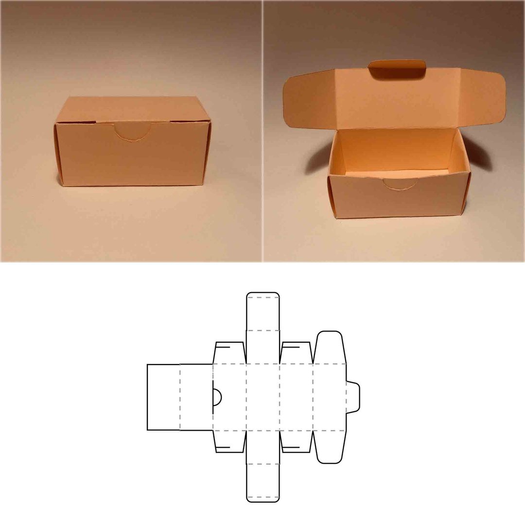 Storage box template, clamshell box, rectangle box, rectangular box, Cricut, PDF - 图文模板设计 - 其他材质 