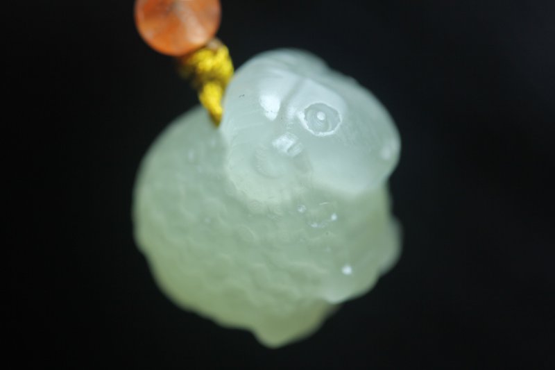 【小羊】-肖恩 和田玉生肖小绵羊吊坠  男女款玉石玉佩挂件玉坠 - 项链 - 玉石 绿色