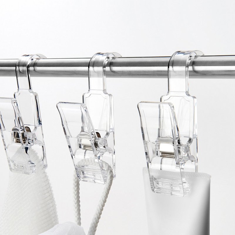 日本like-it 日制透明系挂勾夹-6入组-多色可选 - 衣架/挂勾 - 塑料 透明