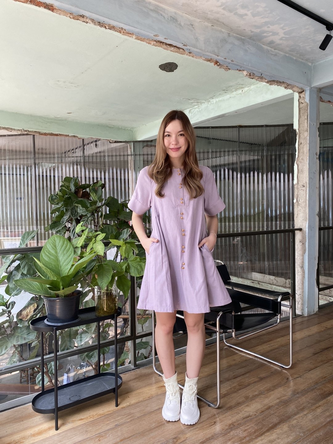 EVENING DRESS - 洋装/连衣裙 - 棉 