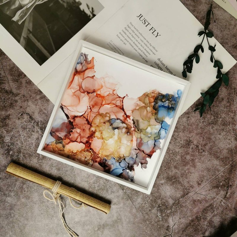 【高雄场】下班随手作 | 经典北欧酒精画木托盘 - 插画/绘画/写字 - 其他材质 