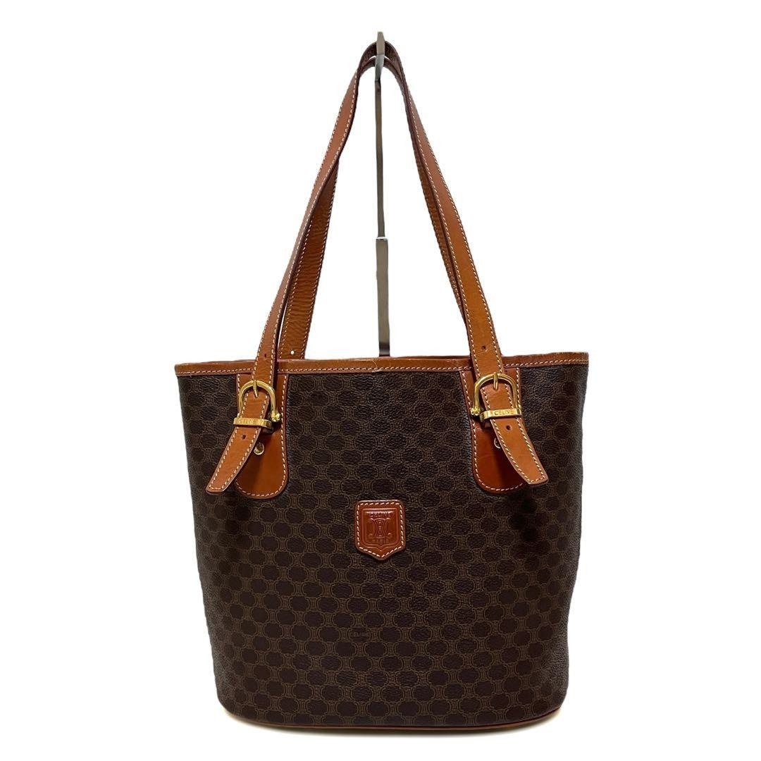 正品 CELINE 赛琳 托特包 水桶包 马卡龙 PVC 棕色 MC96 良好品 二手 - 手提包/手提袋 - 其他材质 咖啡色