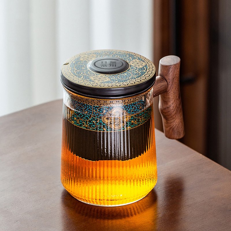 【无用日常】复古怀旧/泡茶杯/耐热玻璃杯/实木把手/花茶杯 - 茶具/茶杯 - 玻璃 多色