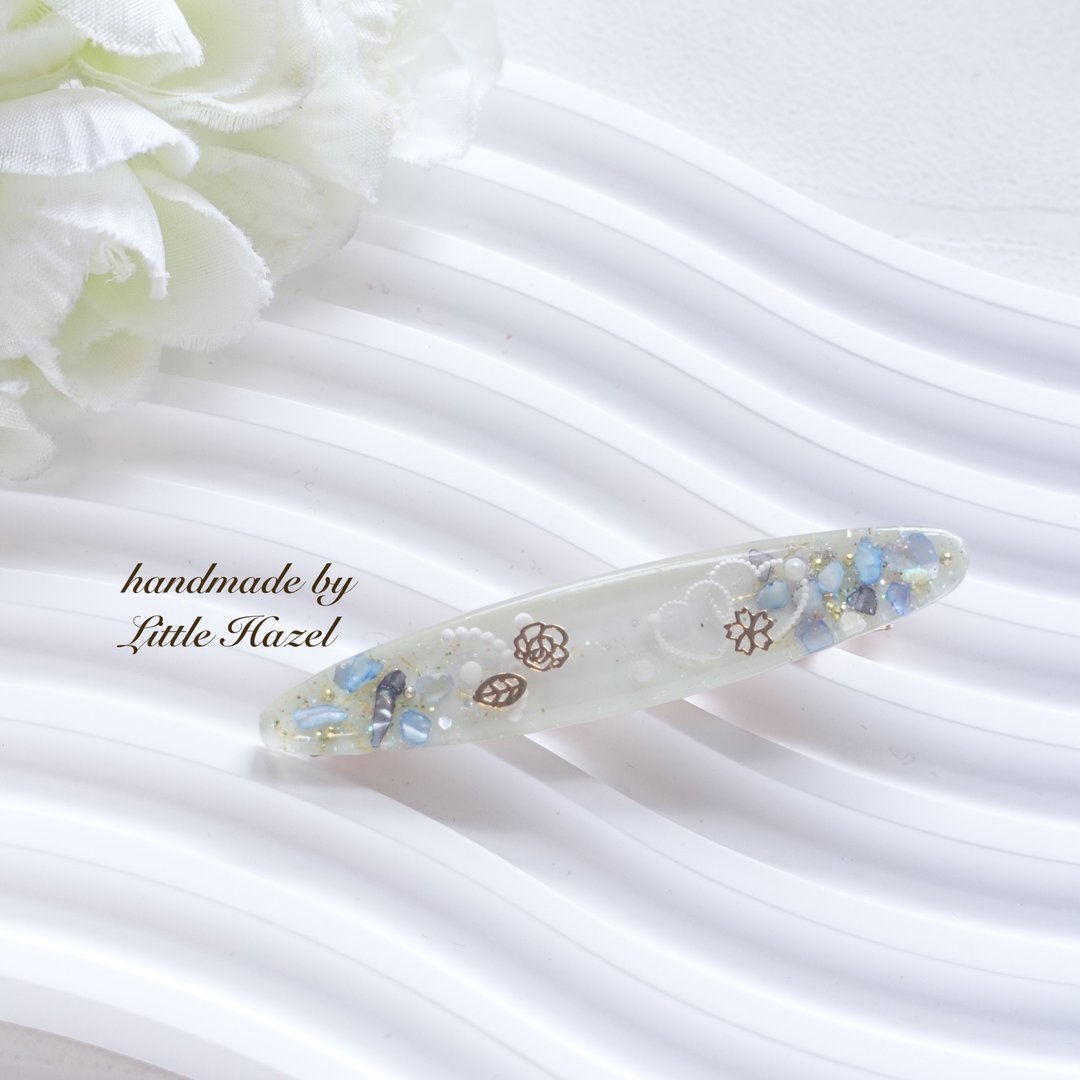 Handmade 淡绿色发夹 滴胶发夹发饰 Resin Hairclip - 发饰 - 其他材质 