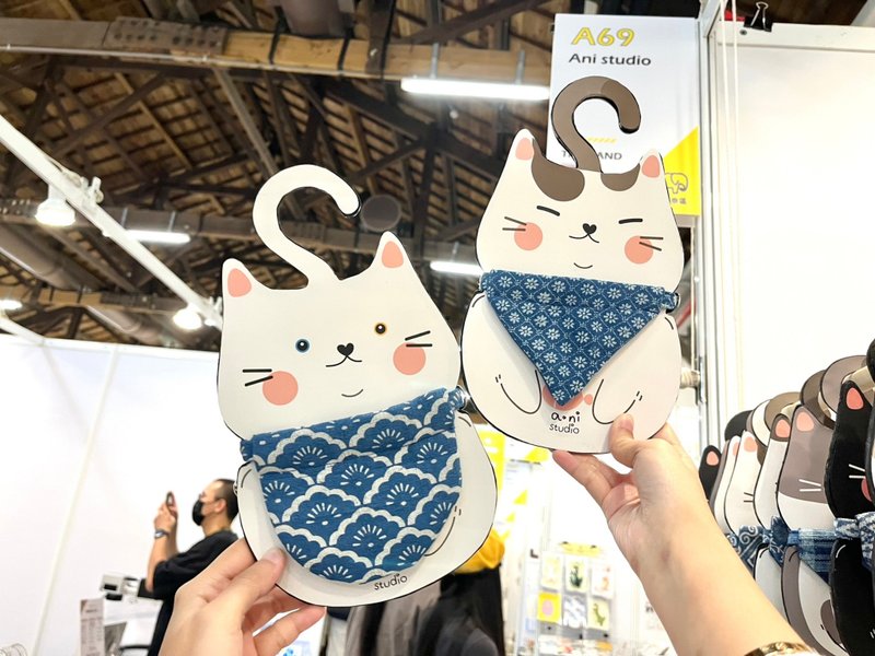 Ani collar for cats and dogs - 项圈/牵绳 - 棉．麻 蓝色