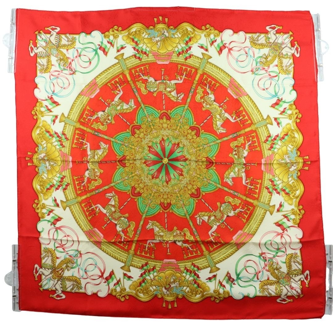 HERMÈS 90cm 丝巾 - LUNAPARKLETTER - 商品编号 01333 - 丝巾 - 丝．绢 多色