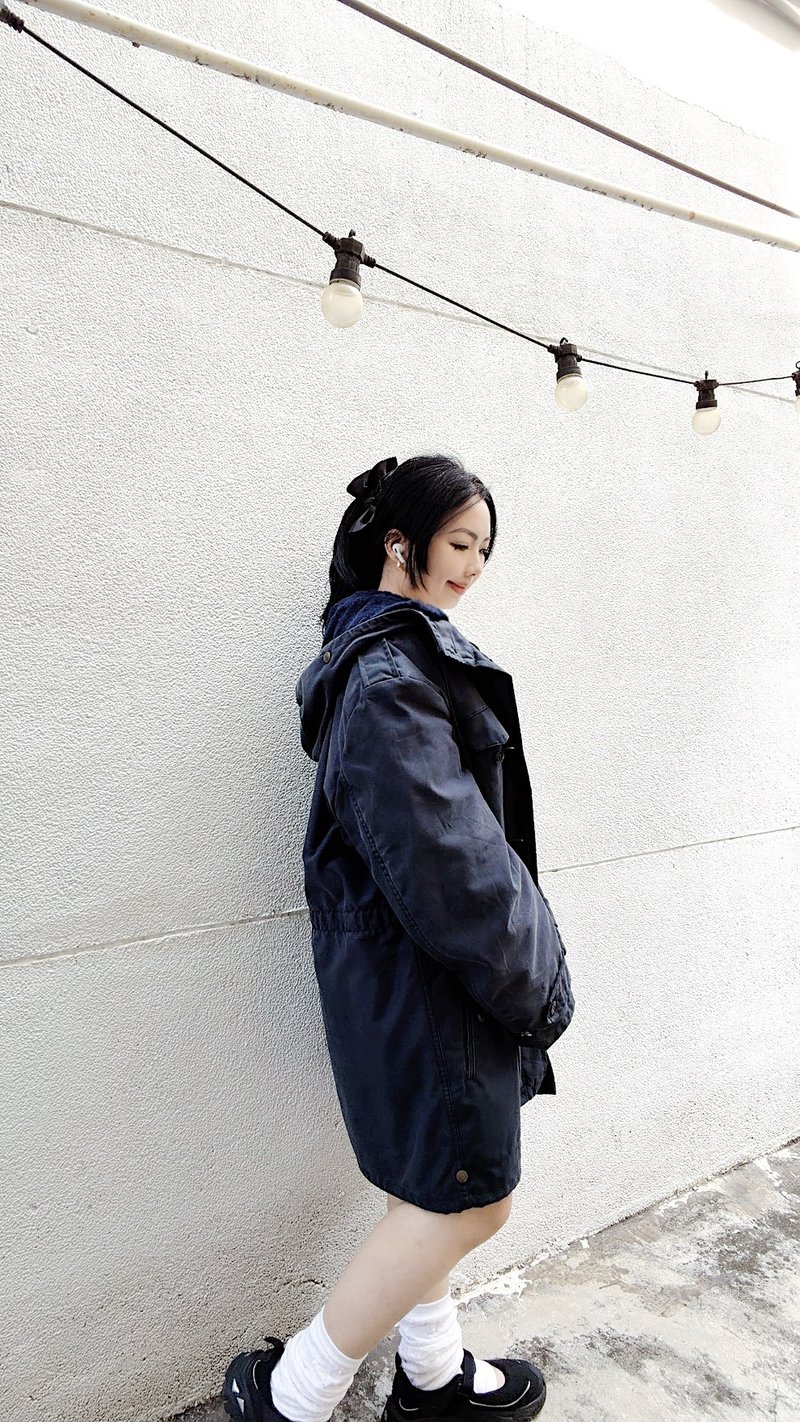 Germaany parka 德国深蓝色立体领 内里铺毛可拆连帽拉链海军外套 - 男装外套 - 棉．麻 蓝色