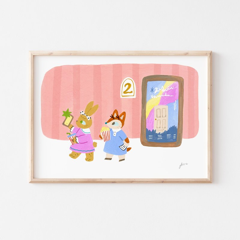 电影开演前的例行公式  I 印刷装饰画 - 海报/装饰画/版画 - 纸 粉红色