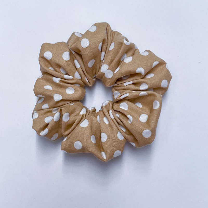 发圈-卡其波点 - 发饰 - 棉．麻 卡其色