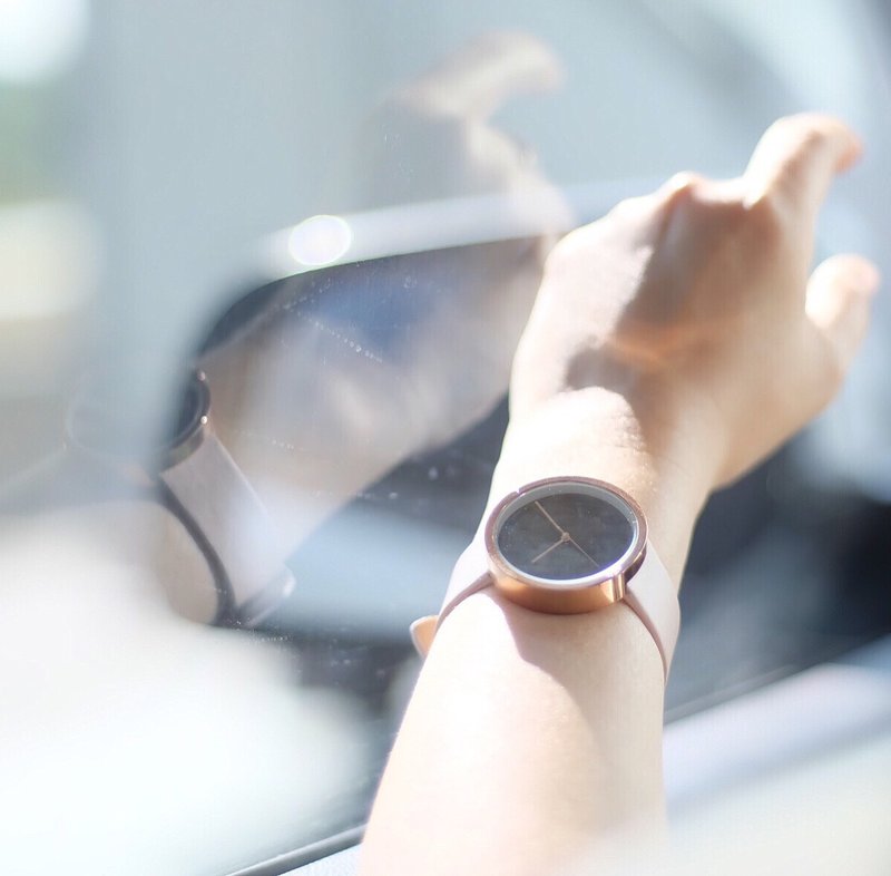 OAK WOOD x BABY PINK - 女表 - 木头 粉红色