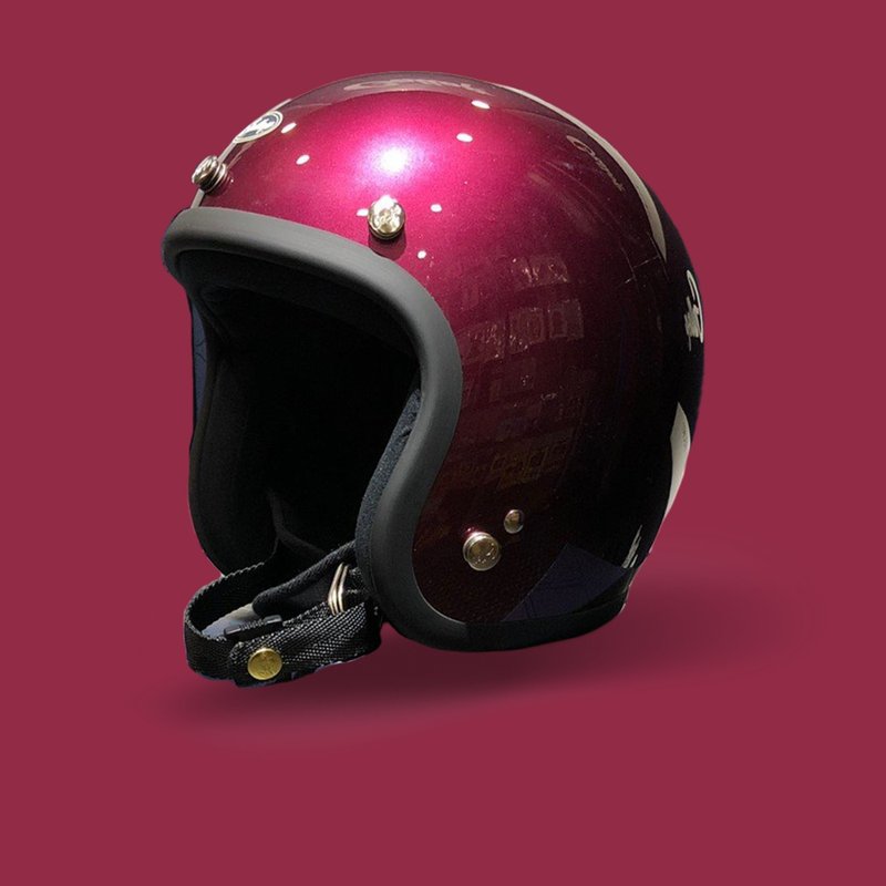 台湾制造 半罩式安全帽 糖果紫 复古素色款-共30色 蛋型完美比例 - 安全帽 - 其他材质 