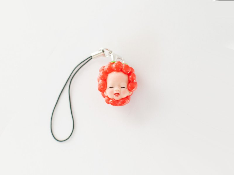 Raspberry Baby - keychain charm - 钥匙链/钥匙包 - 其他材质 红色