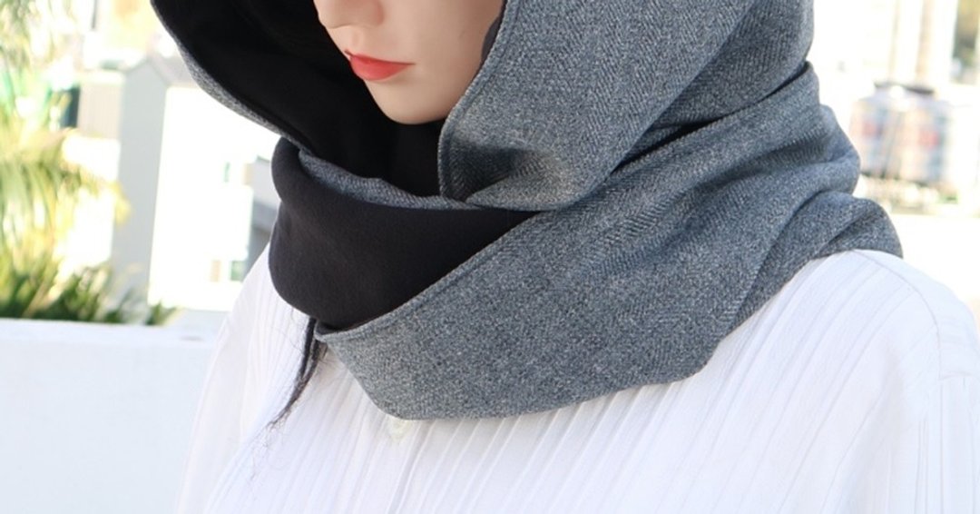 连帽围脖. 帽子围巾.scarf  双面双色 大人.小孩均适用 - 围巾/披肩 - 其他材质 