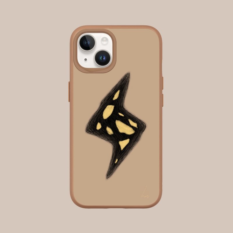 深夜的那道闪光/ 犀牛盾-防摔 iPhone15/14/13/12/11/pro手机壳 - 手机壳/手机套 - 塑料 卡其色