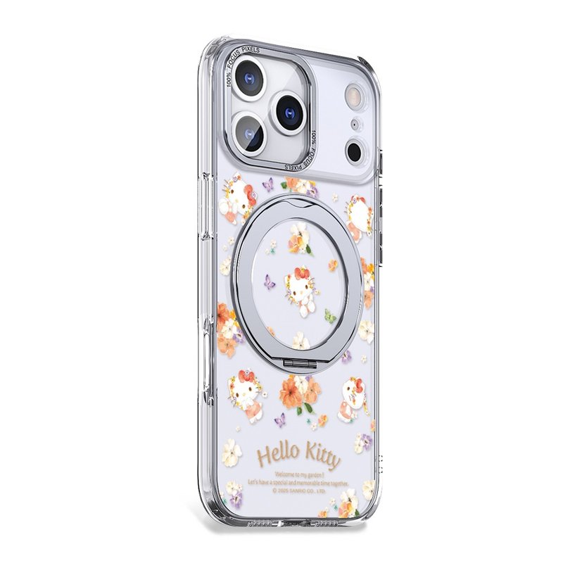 三丽鸥iPhone 17/16/15/14/13/12 360旋转磁吸立架壳-花季凯蒂 - 手机壳/手机套 - 其他材质 多色