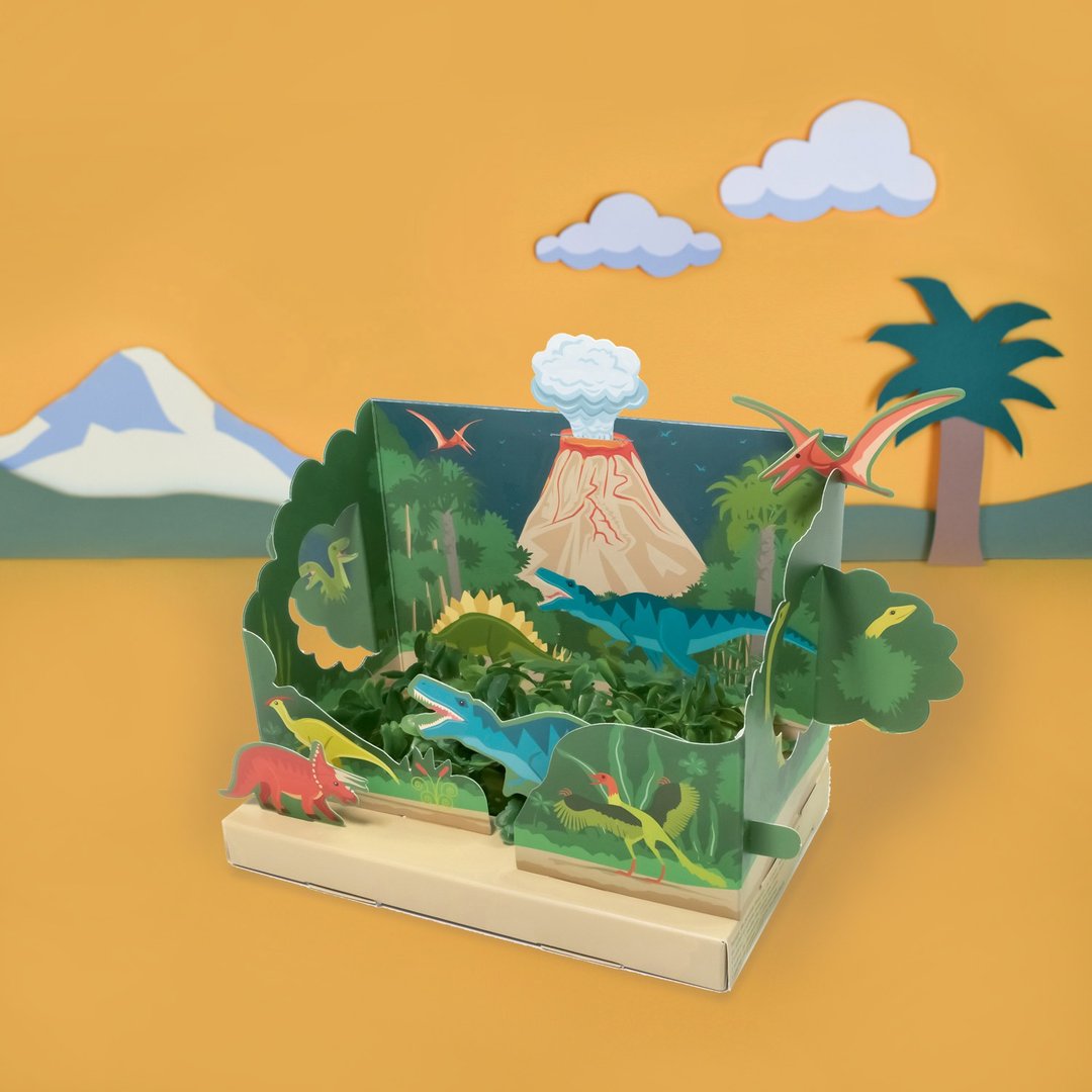 Grow Your Own Mini Dinosaur Garden - 玩具/玩偶 - 纸 绿色