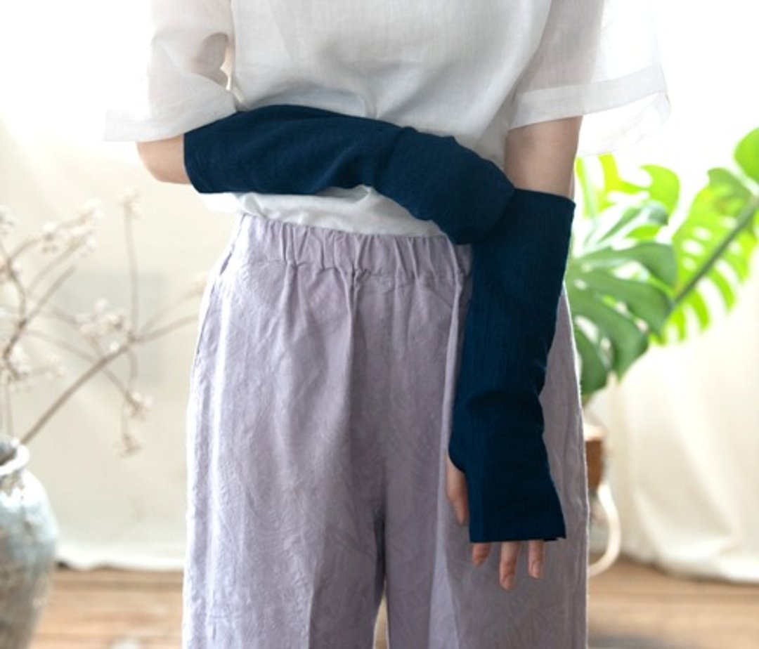 蓝染有机棉 防晒护臂【杨柳布料】 - 其他 - 棉 