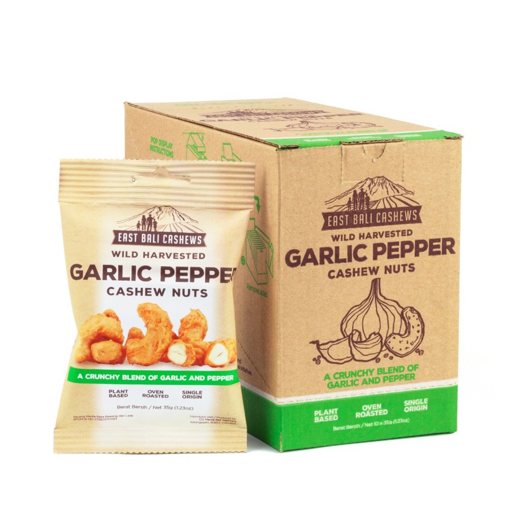 East Bali Cashews Garlic Pepper 蒜香胡椒腰果10包组 - 坚果 - 其他材质 绿色