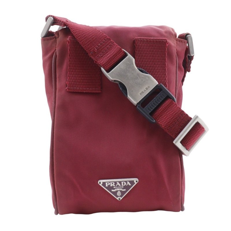 【日本直送】PRADA 2WAY 腰包 肩背包 MV583 尼龙 CERISE 红色 女性【二手】 - 侧背包/斜挎包 - 尼龙 红色