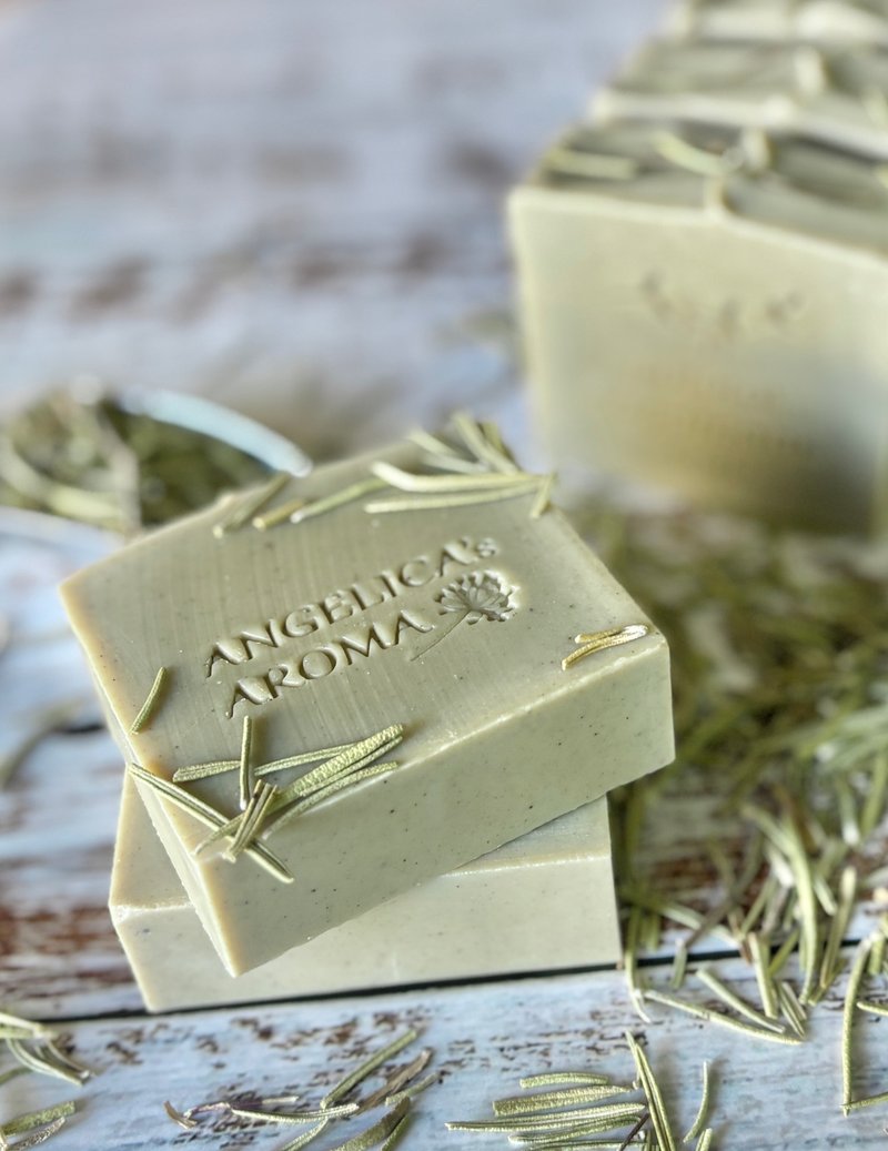 迷迭香绿矿泥皂 / Rosemary & Green Clay Soap - 肥皂/手工皂 - 其他材质 绿色