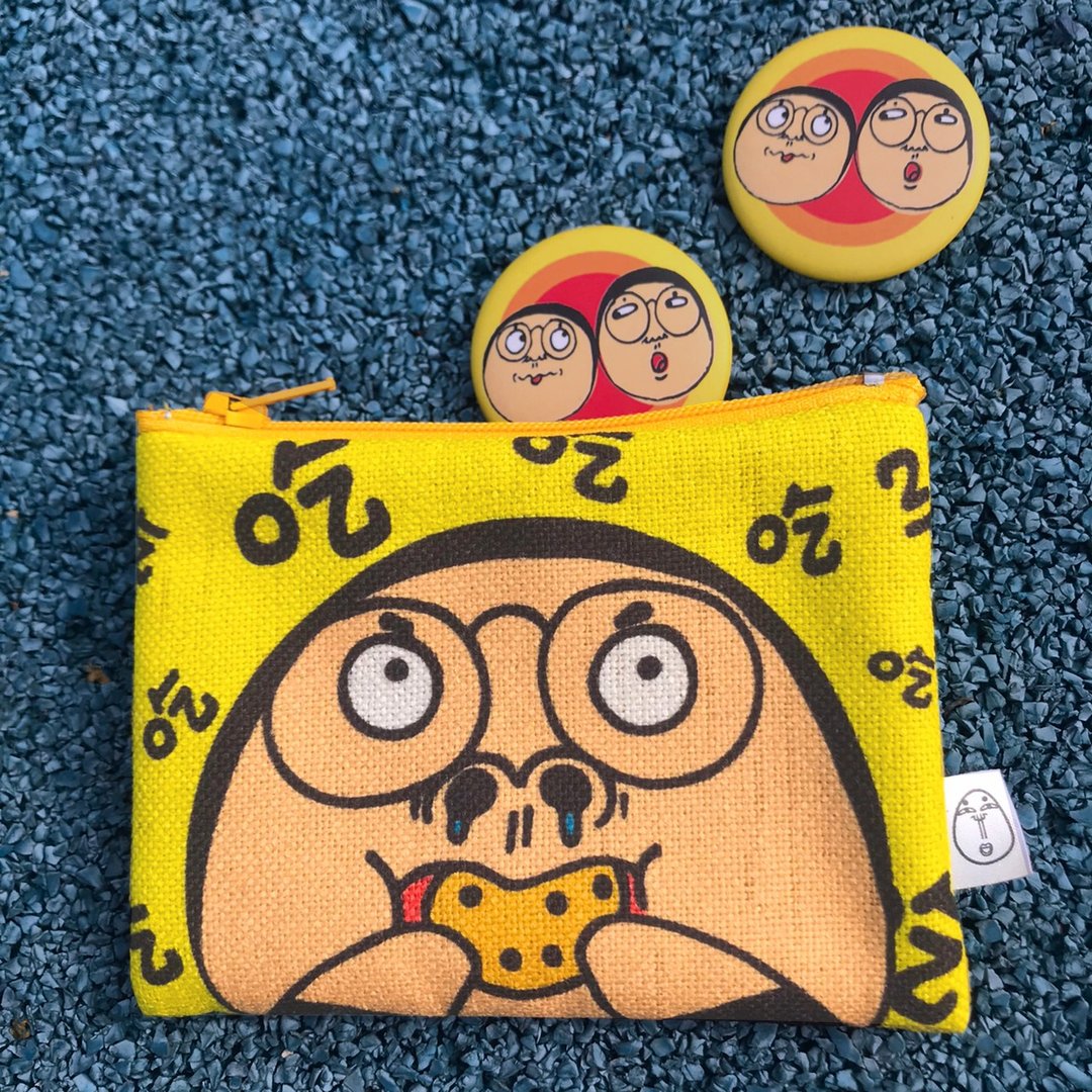 小吃货 / 面纸包 零钱包 - 皮夹/钱包 - 棉 黄色
