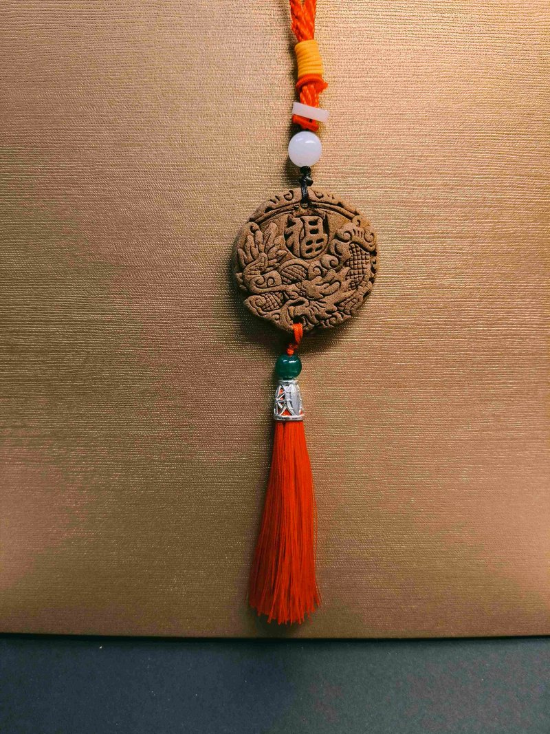 单面福龙香牌挂饰 - 吊饰 - 其他材质 咖啡色