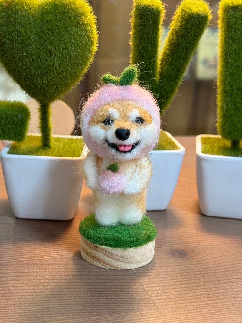 羊毛毡可爱柴犬 - 玩偶/公仔 - 羊毛 
