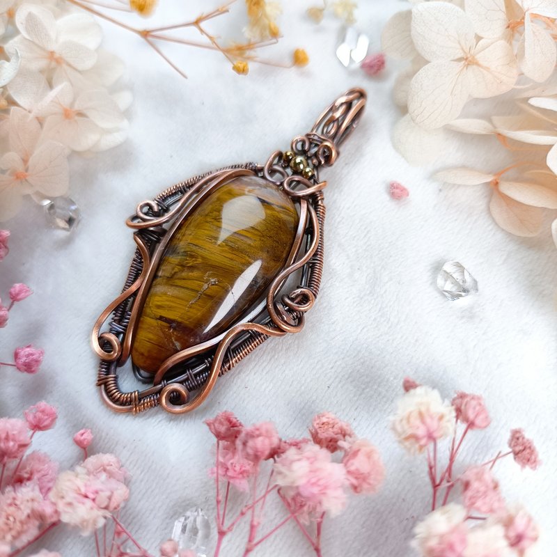 保持信心等待时机 - 项链 - 水晶 咖啡色