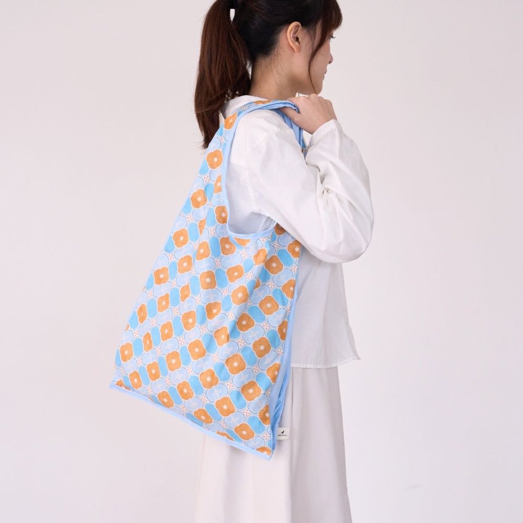 中型侧背背心袋/玻璃海棠18号/杏桃橘蓝/经典新色IV - 侧背包/斜挎包 - 棉 蓝色