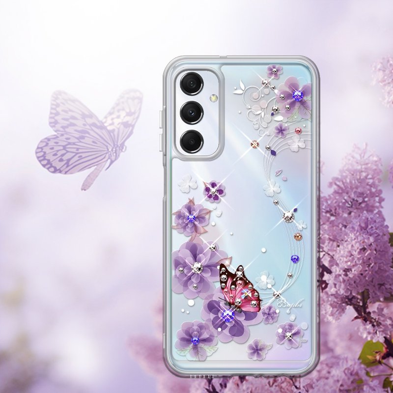 A15/A25/A26/A34/A35/A36/A55/A56 5G 防震双料水晶壳-迷情蝶恋 - 手机壳/手机套 - 其他材质 多色