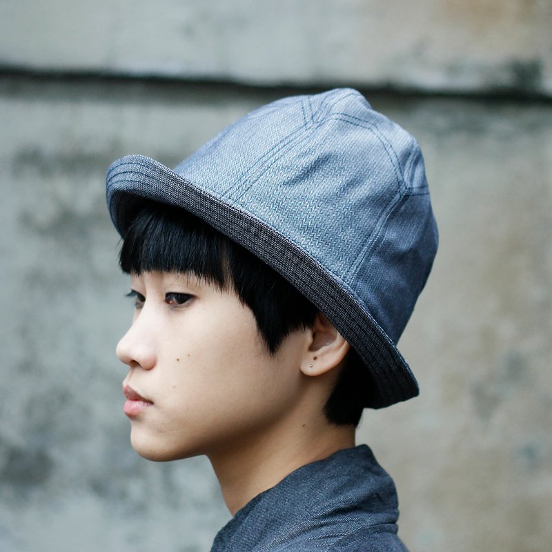 OMAKE/OMABOW蛋形帽Egg Hat/单宁 剩S - 帽子 - 棉．麻 蓝色