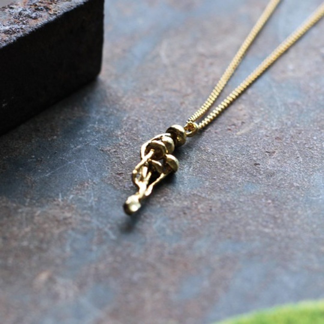 Mushroom | Necklace | N305 - 项链 - 其他金属 金色