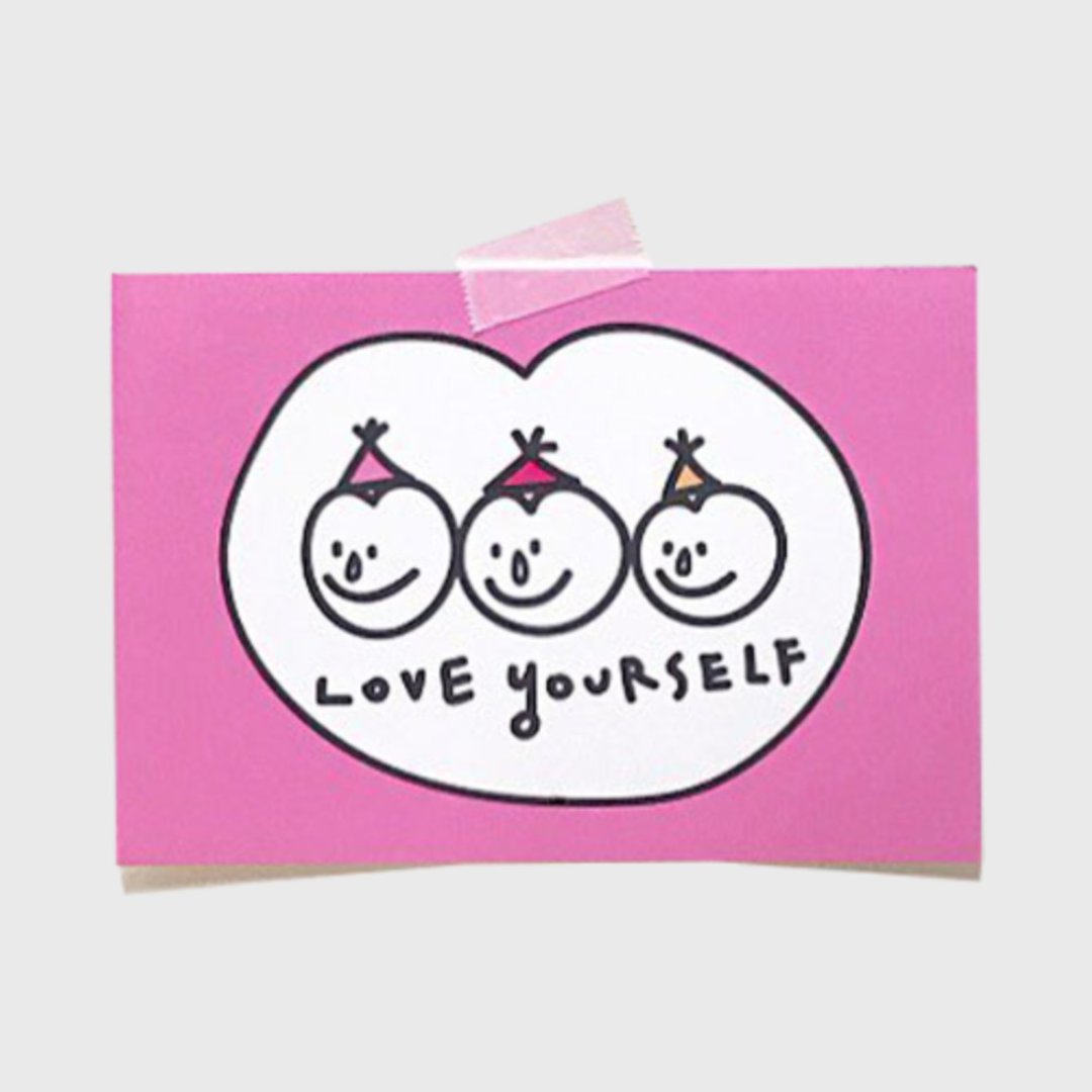 SASIM LOVE YOURSELF 插画明信片 - 卡片/明信片 - 纸 