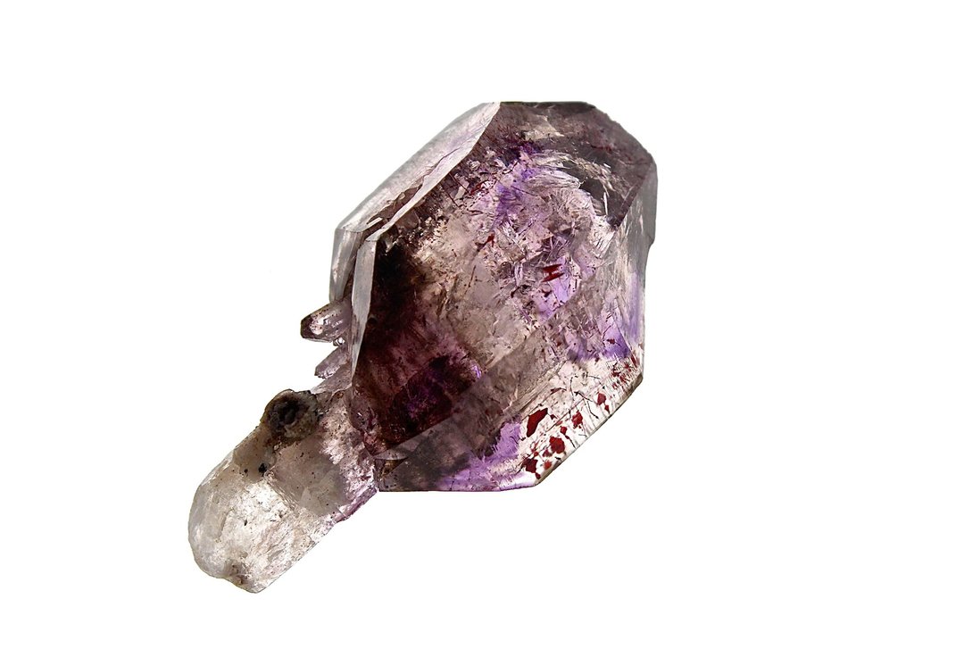 石栽 SHIZAI -权杖紫烟三轮骨干水晶原矿/超七-含底座 - 摆饰 - 水晶 紫色
