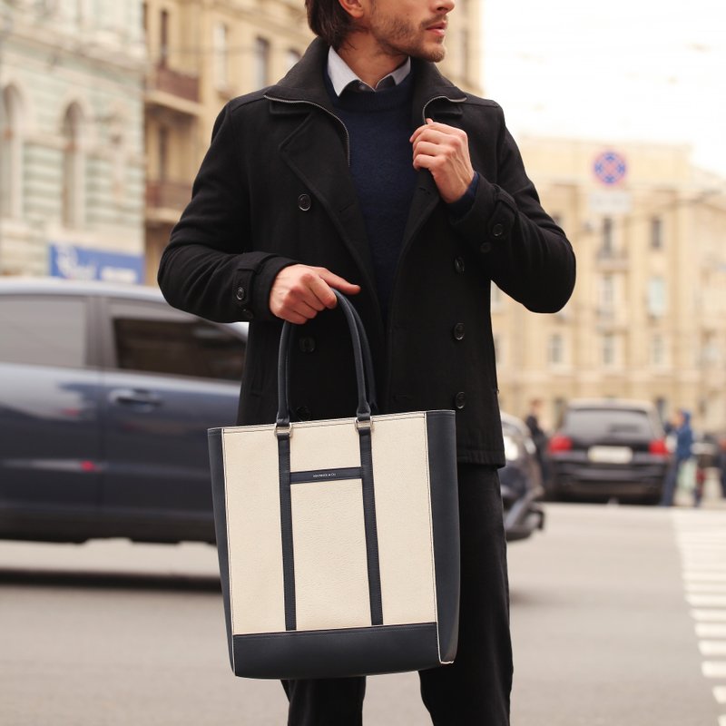 Maverick & Co. - Sergio 欧式典雅托特包 (雅致白) - 手提包/手提袋 - 人造皮革 白色