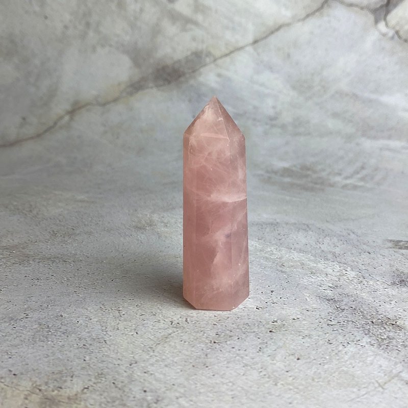 水晶柱- 粉水晶 办公室疗愈微景观 设备摆饰 一物一图 - 摆饰 - 宝石 粉红色