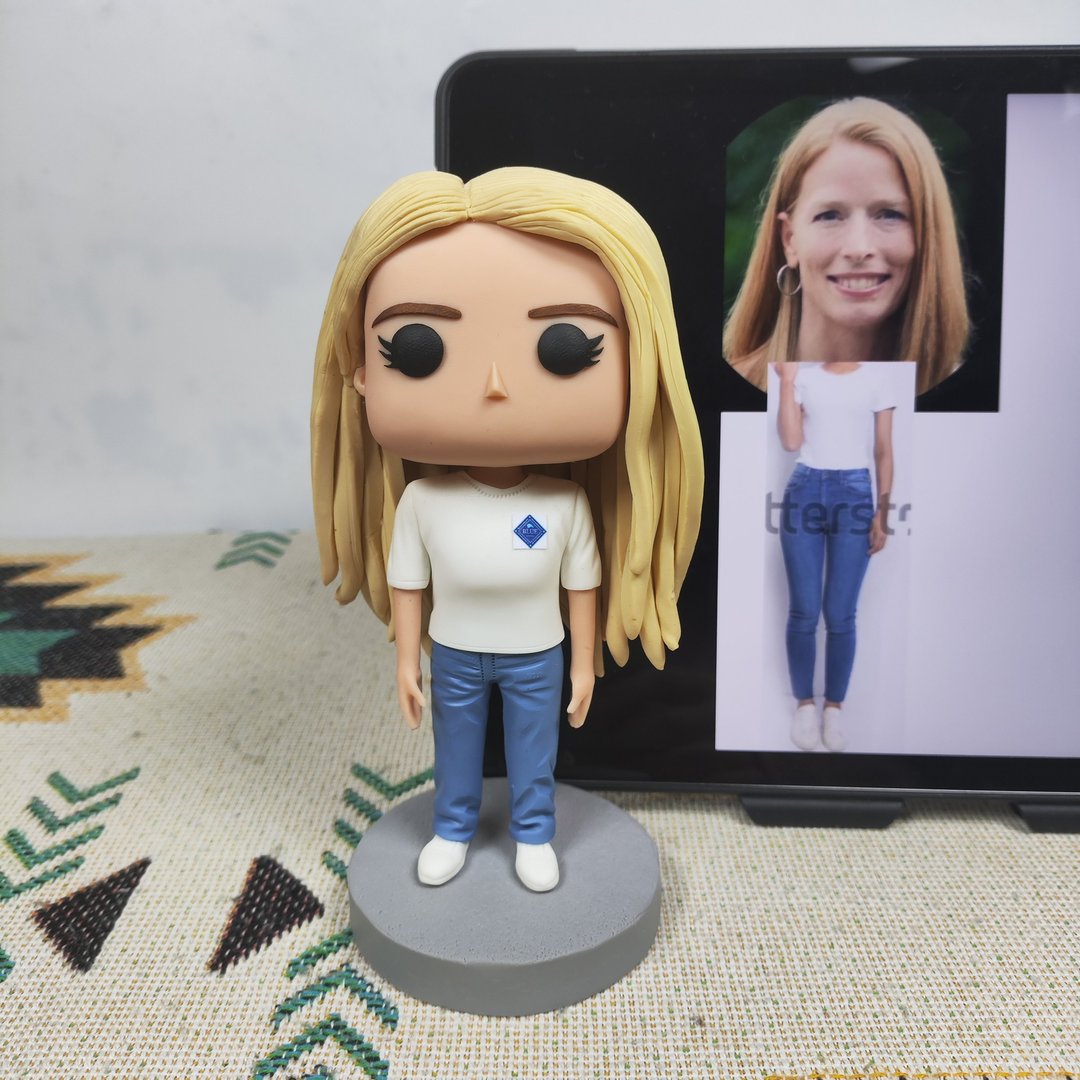 纯手工定制美国Funko Pop 自画肖像公仔娃娃男朋友老公生日礼物 - 玩偶/公仔 - 粘土 多色