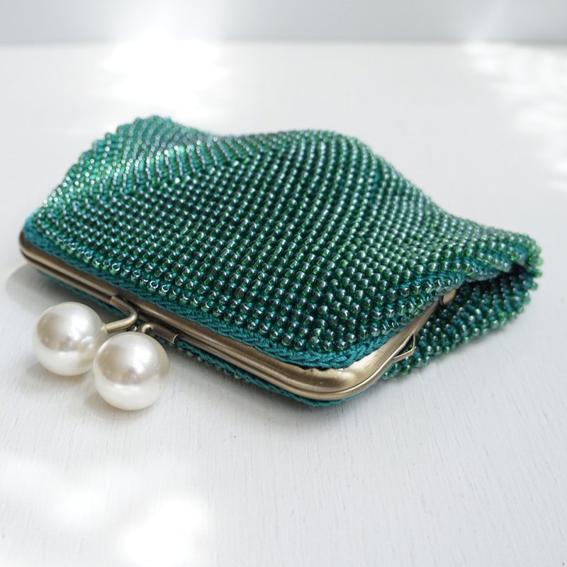 Ba-ba 手工串珠钩针小包 No.1946 - 化妆包/杂物包 - 其他材质 绿色