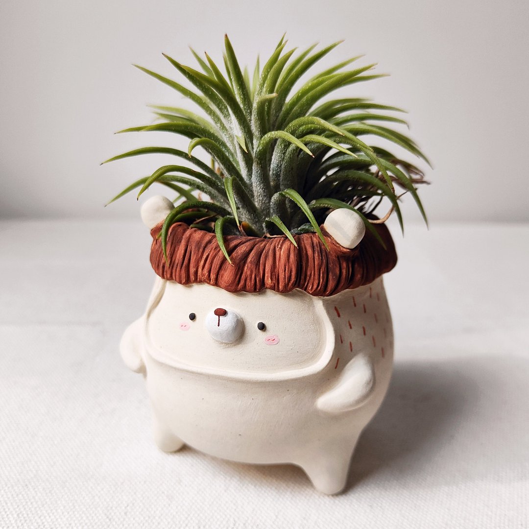 Ron the planter. Handmade terracotta 花盆 - 花瓶/陶器 - 陶 